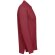Polo Bern de manga larga en algodón 210 g/m² para hombre Burdeos detalle 15