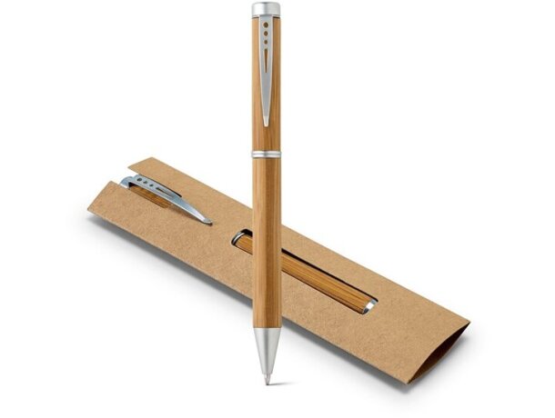 Bolígrafo en bambú con estuche ecológico