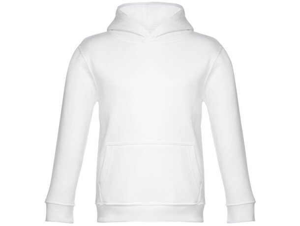 Sudadera infantil con capucha phoenix kids en algodón y poliéster Blanco detalle 2