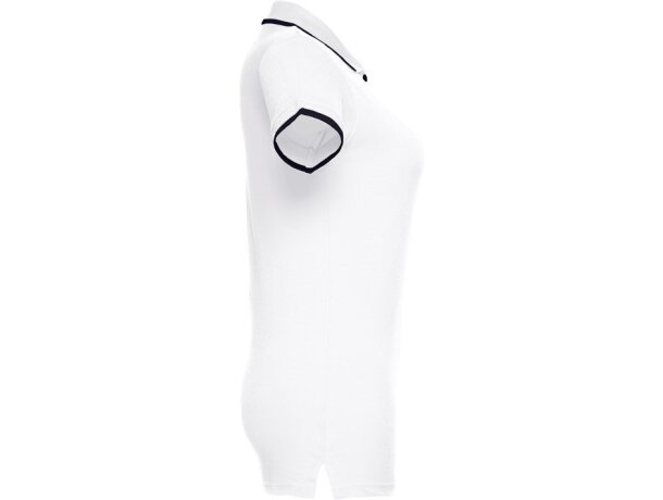 Polo rome women wh de algodón piqué slim fit para mujer Blanco detalle 4