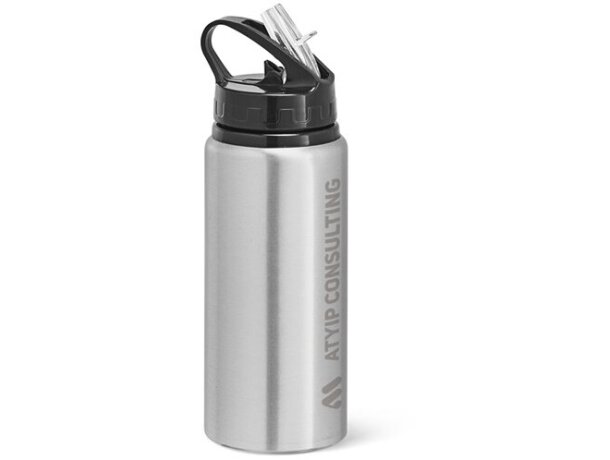Botella deportiva Lemon 670 ml personalizada de cromado satinado