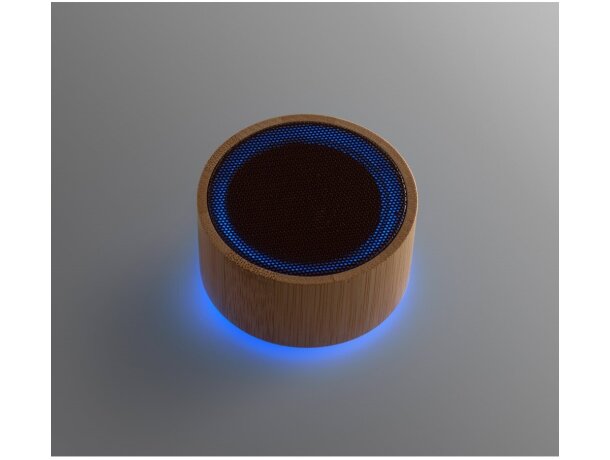 Altavoz Arber de bambú con luz LED y batería de 400 mAh Natural detalle 4