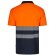 Polo fortuna alta visibilidad con bandas reflectantes Azul marino/Naranja detalle 2