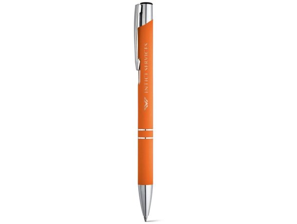 Bolígrafo de aluminio Beta Soft Naranja detalle 1