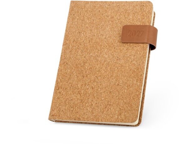 Agenda Camus A5 de corcho con cierre magnético y papel FSC Natural detalle 9