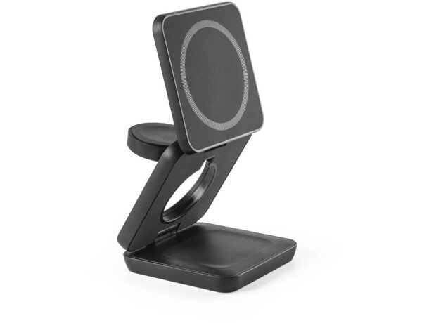 Cargador inalámbrico magnético Broglie 4 en 1 15W ultrarrápido Negro detalle 6