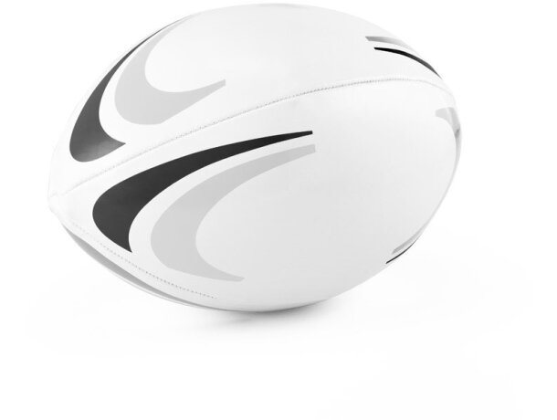 Balón de rugby lomu en pvc talla 4 con detalles en gris y negro Gris claro detalle 2