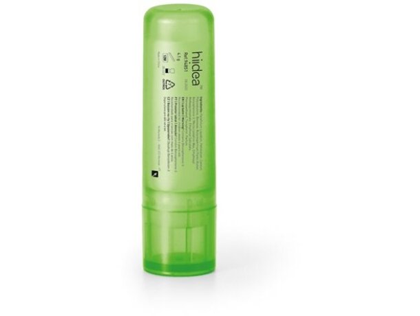 Protector labial en barra de colores verde claro