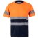 Camiseta técnica bicolor Brahma alta visibilidad EN20471 Azul marino/Naranja