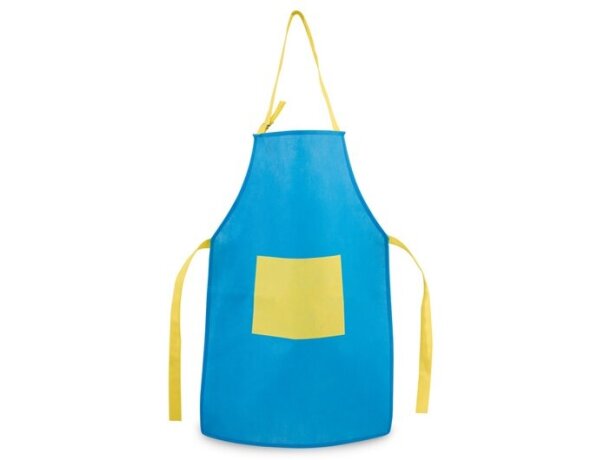 Delantal para niños personalizable azul claro barato