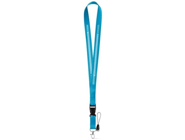 Lanyard Anquetil doble de colores barato azul claro