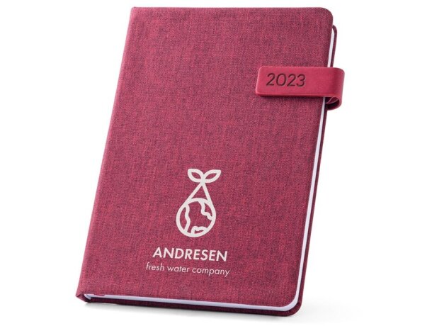 Agenda Andresen A5 en rPET rojo