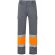Pantalón de sarga bicolor VL Athena con bandas reflectantes Gris/Naranja