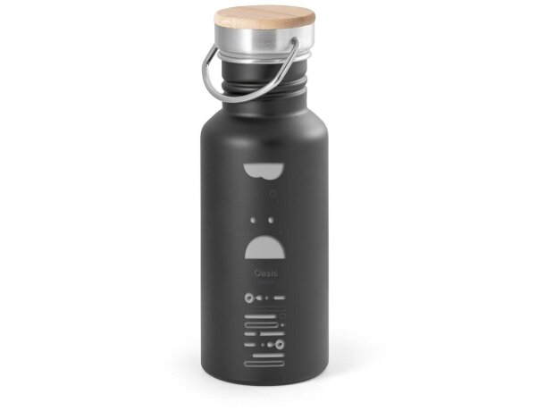 Botella de acero inoxidable de 540 ml Oasis Negro detalle 3