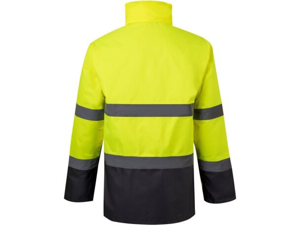 Parka bicolor themis large alta visibilidad reflectante Gris/Amarillo detalle 14