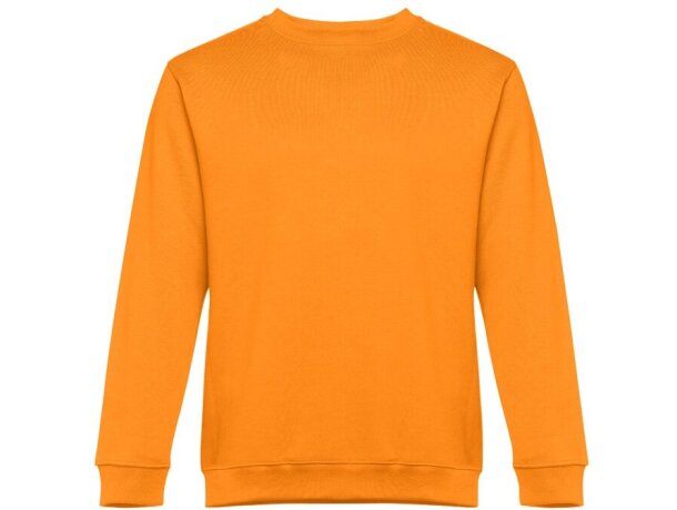 Sudadera Delta unisex de algodón y poliéster con interior cardado Naranja detalle 25