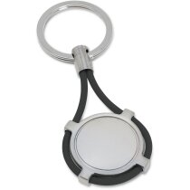 Llavero de metal y silicona personalizado negro Llavero de metal y silicona personalizado negro