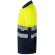 Polo bicolor alta visibilidad Cupid manga corta reflectante Azul marino/Amarillo detalle 39
