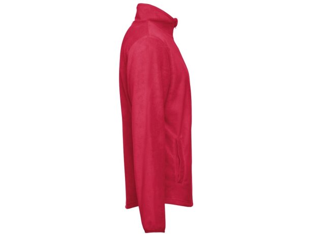 Chaqueta polar Helsinki con cremallera y bolsillos Rojo detalle 19