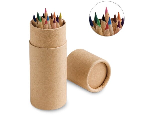 Caja Cylinder con 12 lápices de color detalle 1