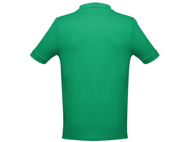 Polo Adam de algodón piqué cardado con cuello canalé Verde detalle 72
