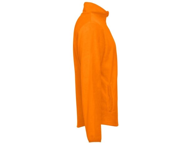 Chaqueta polar Helsinki con cremallera y bolsillos Naranja detalle 10