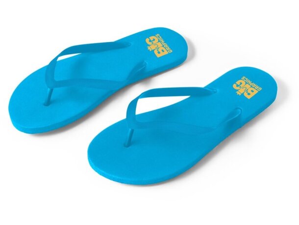 Zapatillas Maupiti S/M con suela de PE y tira ajustable de PVC Azul claro detalle 5