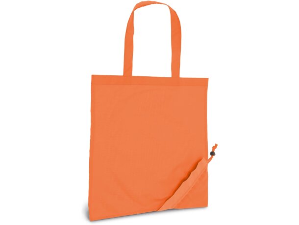 Bolsa plegable poliéster 190T personalizada naranja