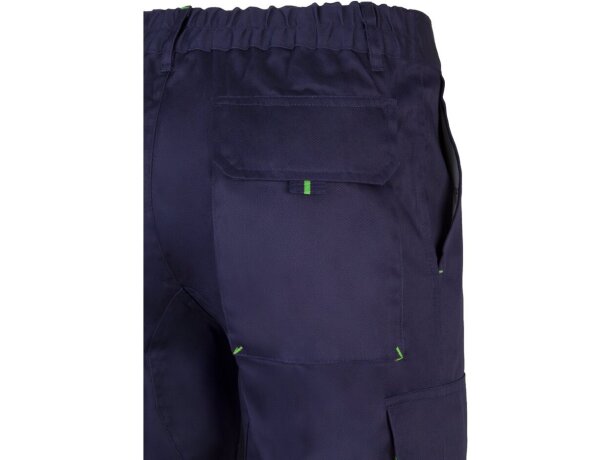 Pantalón de sarga multibolsillos bicolor VL Hypnos Azul marino/Verde detalle 26