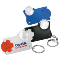 Llavero porta ficha para carro y lupa Llavero porta ficha para carro y lupa