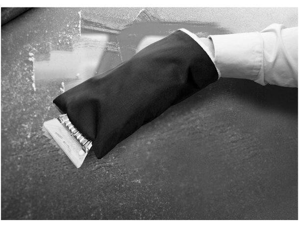 Rascador de hilos con guante de poliester Negro intenso detalle 2