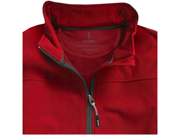 Chaqueta softshell mujer Langley corte entallado impermeable Rojo detalle 7
