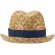 Sombrero de paja Pricus natural con banda personalizable Azul marino/natural detalle 11