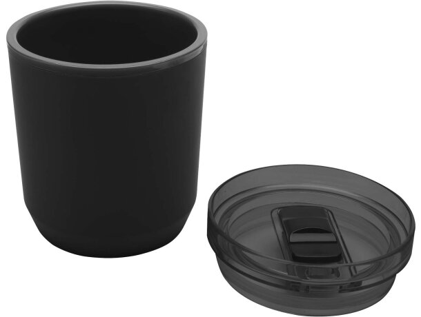 Vaso de doble pared Hudson 180ml plástico reciclado Negro intenso detalle 9