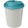 Vaso reciclado de 250 ml con tapa antigoteo Americano® Espresso Eco Blanco/azul aqua