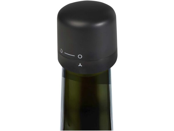 Tapón para vino Core con cierre hermético acero y silicona Negro intenso detalle 4