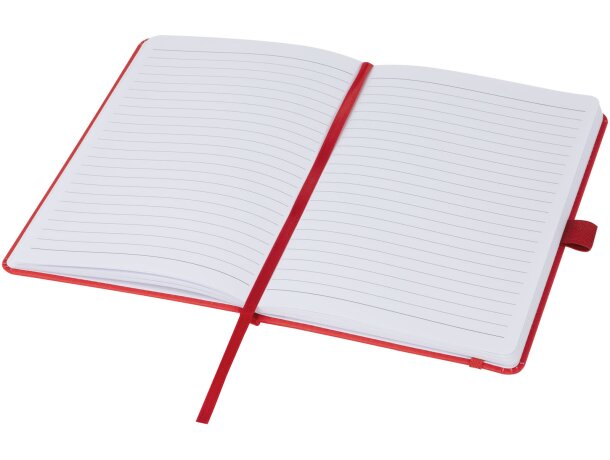 Libreta tapa dura plástico oceánico reciclado Thalaasa FSC Rojo detalle 10