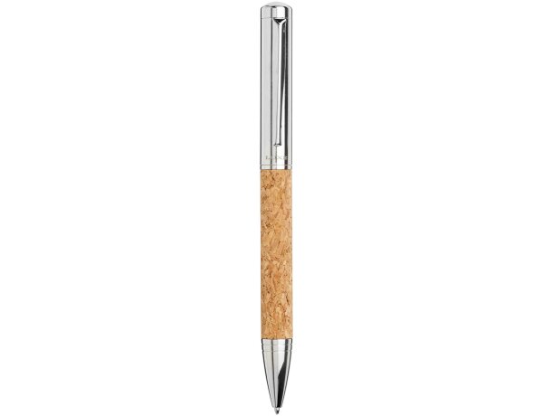 Bolígrafo con acabado de corcho Cortegana Natural/plateado detalle 2