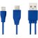 Cable de carga reversible 3 en 1 Ario Azul real detalle 10