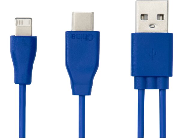 Cable de carga reversible 3 en 1 Ario Azul real detalle 10