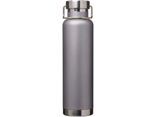 Botella Thor 650ml acero inoxidable reciclado certificado RCS Gris detalle 20