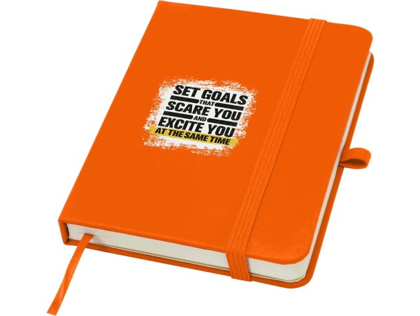 Libreta tapa dura A6 Spectrum Plus con papel FSC certificado Naranja detalle 49