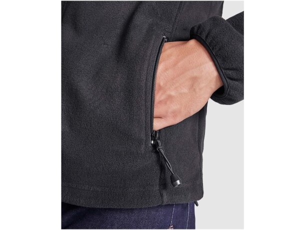 Sudadera polar cremallera completa hombre Luciane Roly Granate detalle 13