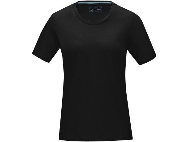 Camiseta orgánica GOTS de manga corta para mujer Azurite Negro intenso detalle 22