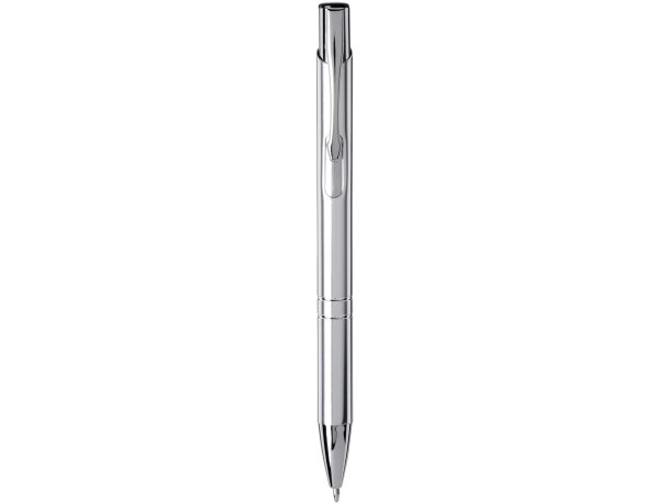 Bolígrafo de aluminio anodizado Moneta Cromado detalle 11