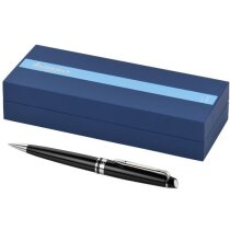 Bolígrafo fino en caja personalizado negro intenso
