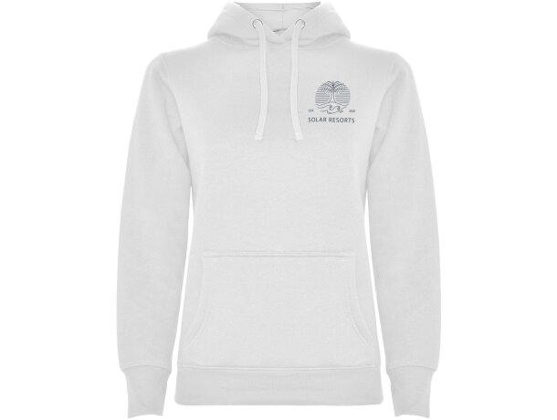 Sudadera con capucha para mujer Urban Roly Blanco detalle 21