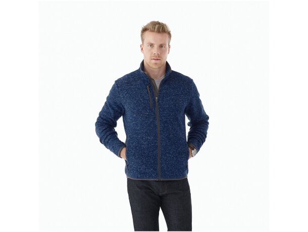 Chaqueta de punto de hombre Tremblant Azul mezcla detalle 3