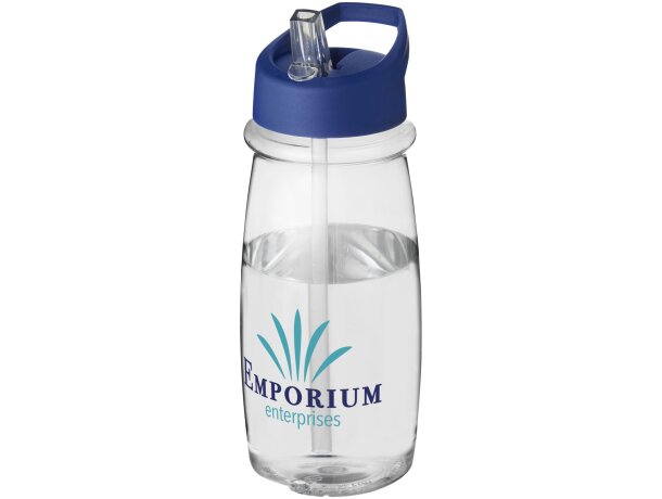 H2O Active® Pulse Bidón deportivo con tapa con boquilla de 600 ml Transparente/azul detalle 11