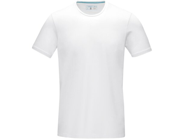 Camiseta manga corta orgánica hombre Balfour algodón certificado Blanco detalle 2